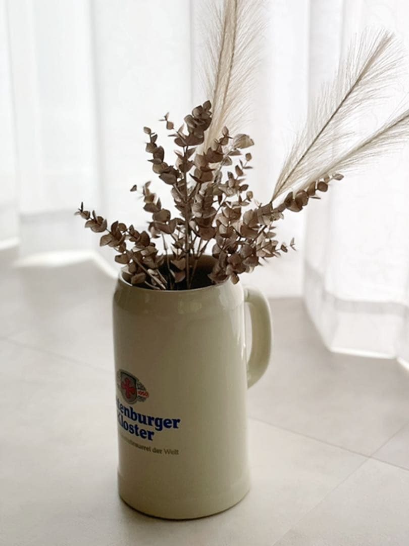 貴重★超特大2Lサイズ★Weltenburger★陶器製ビールジョッキ★花瓶 ドイツより！陶器製 ビアマグ ビールジョッキ フラワーベース