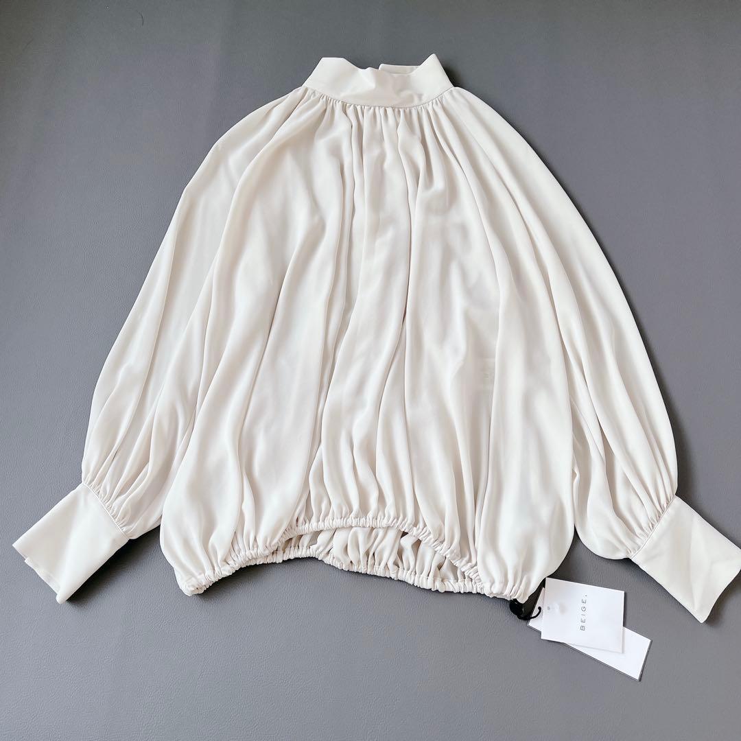 タグ付き✨BEIGE，RHYL ジョーゼット　スタンドカラー　ブラウス