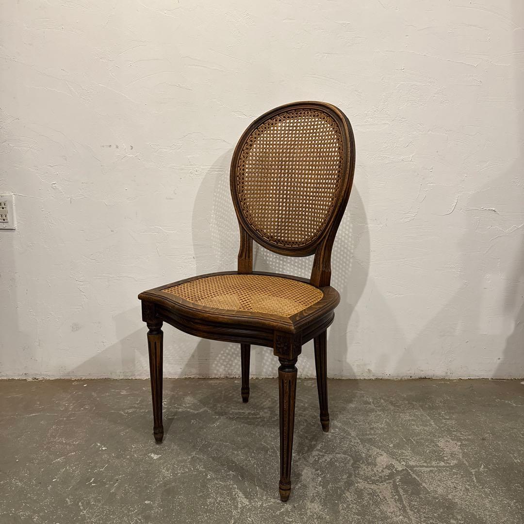 ヴィンテージ　ダイニングチェア　カフェチェア　ラタンチェア　2
