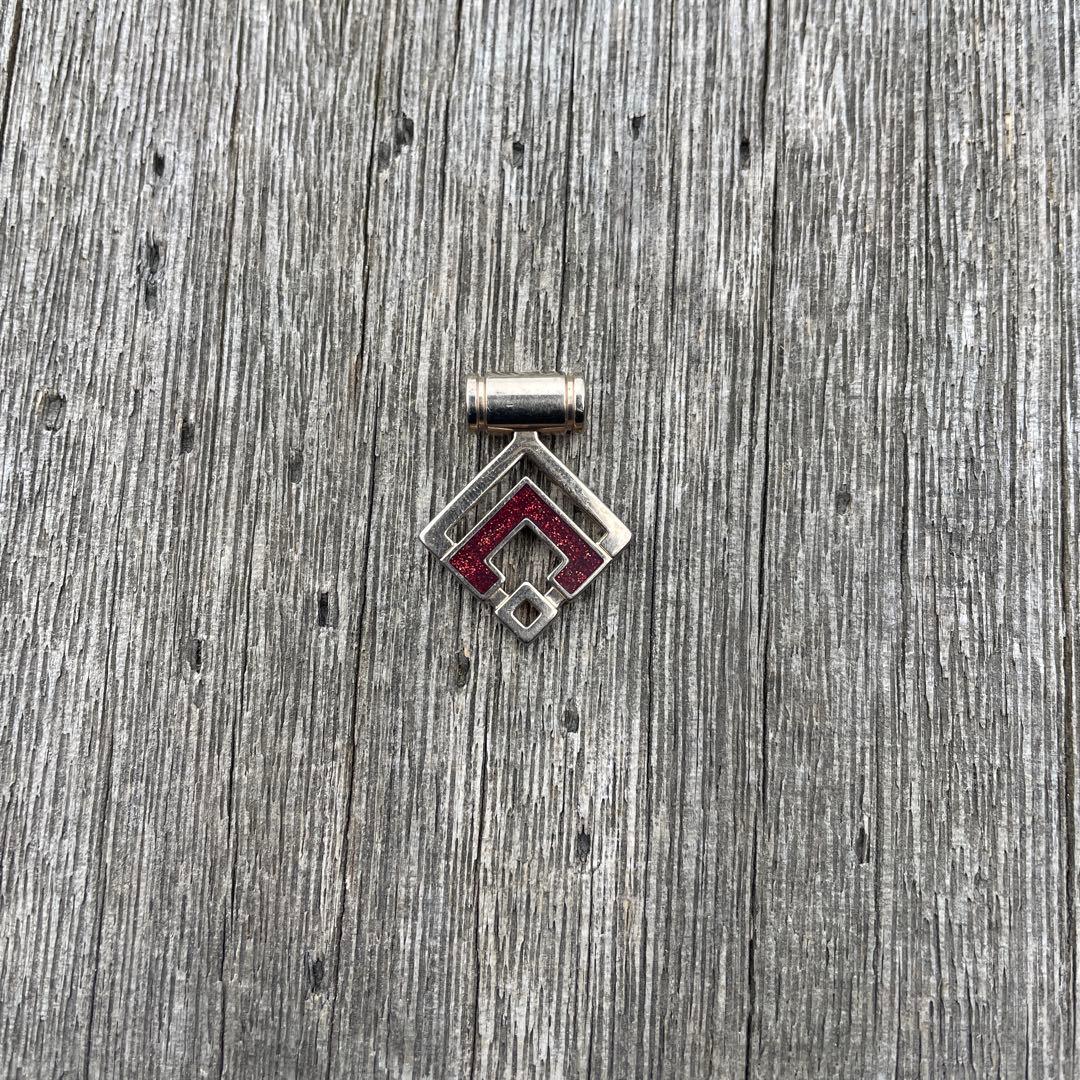 シルバー ネックレス用ペンダント 赤 クロスネックレス シルバー925 レッド 赤 キュービックジルコニア