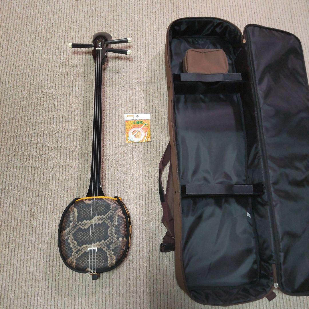 三線 ケース付き 人工蛇柄