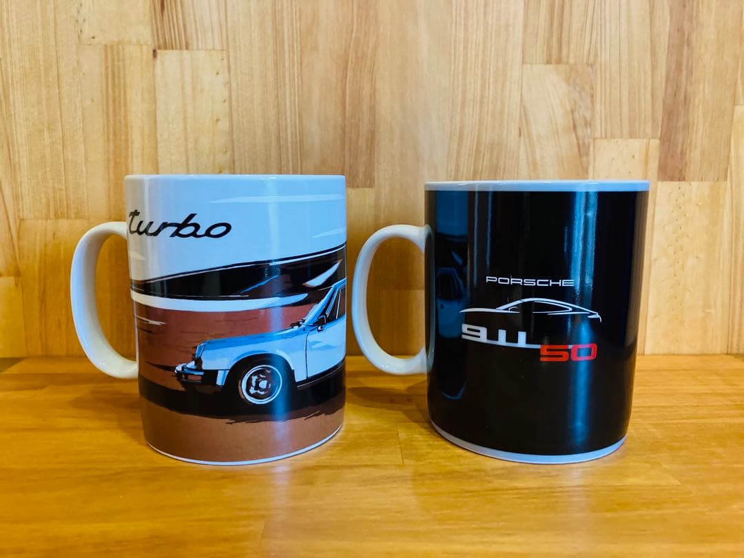 【2個】ポルシェ マグカップ PORSCHE 911 50周年／turbo