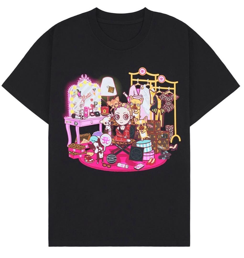 浜崎あゆみ　Tシャツ　XLサイズ　ドレッシングルーム黒 送料無料　匿名配送 ayumi hamasaki × MFC STORE MS LOGO TEE ASIA TOUR 2025を公演中の