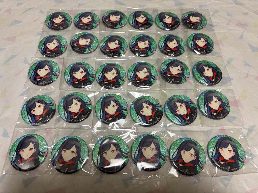 プロセカ グリッター缶バッジ グリ缶 35C BOX特典 白石杏 30点