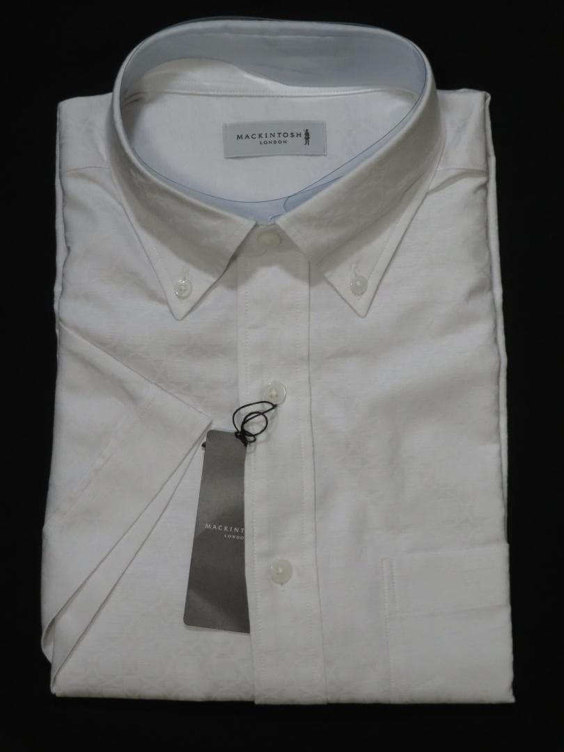 マッキントッシュロンドン　半袖ボタンダウンシャツ　Lサイズ　白　25,300円