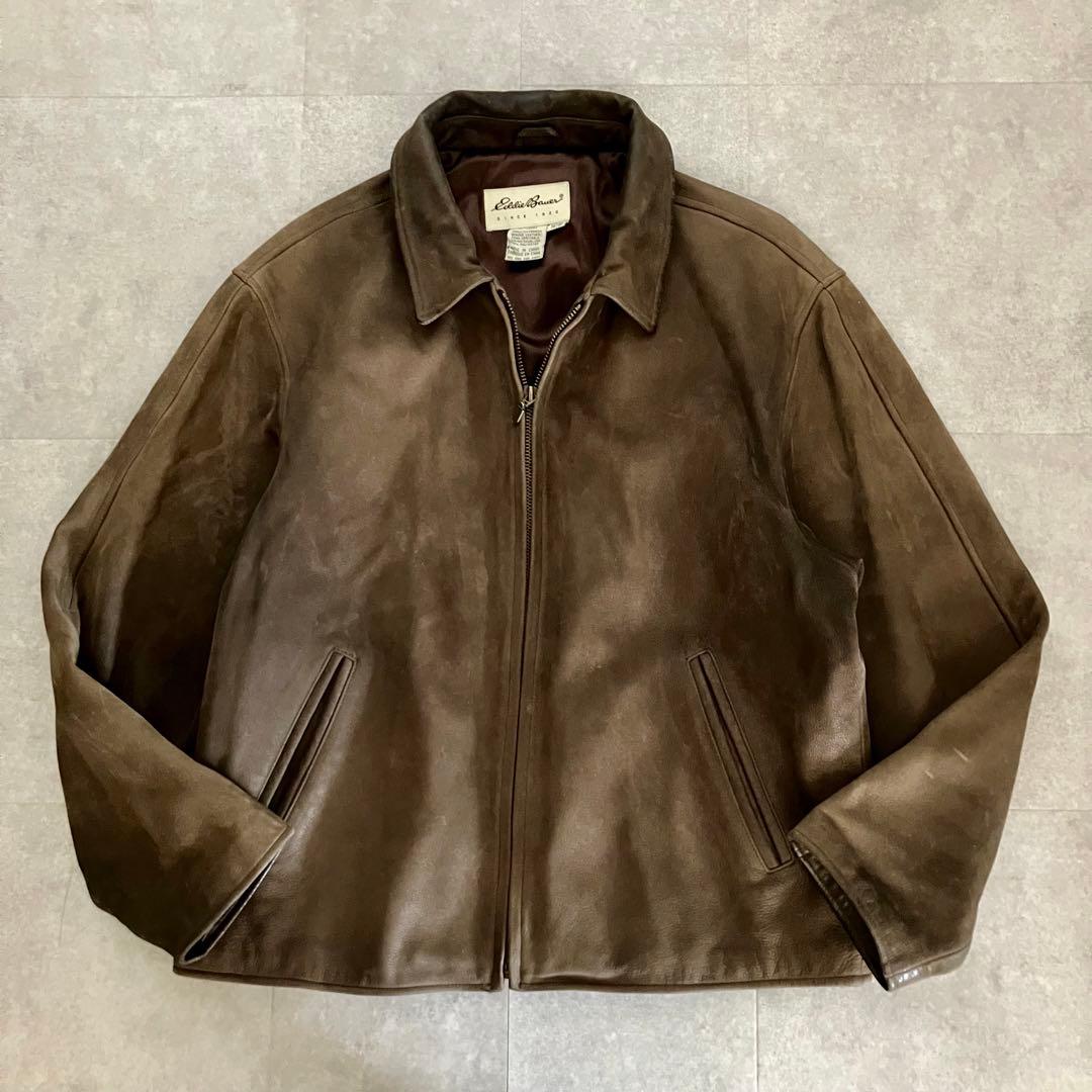 90s vintage Eddie Bauer 白タグ レザージャケット/M - メルカリ