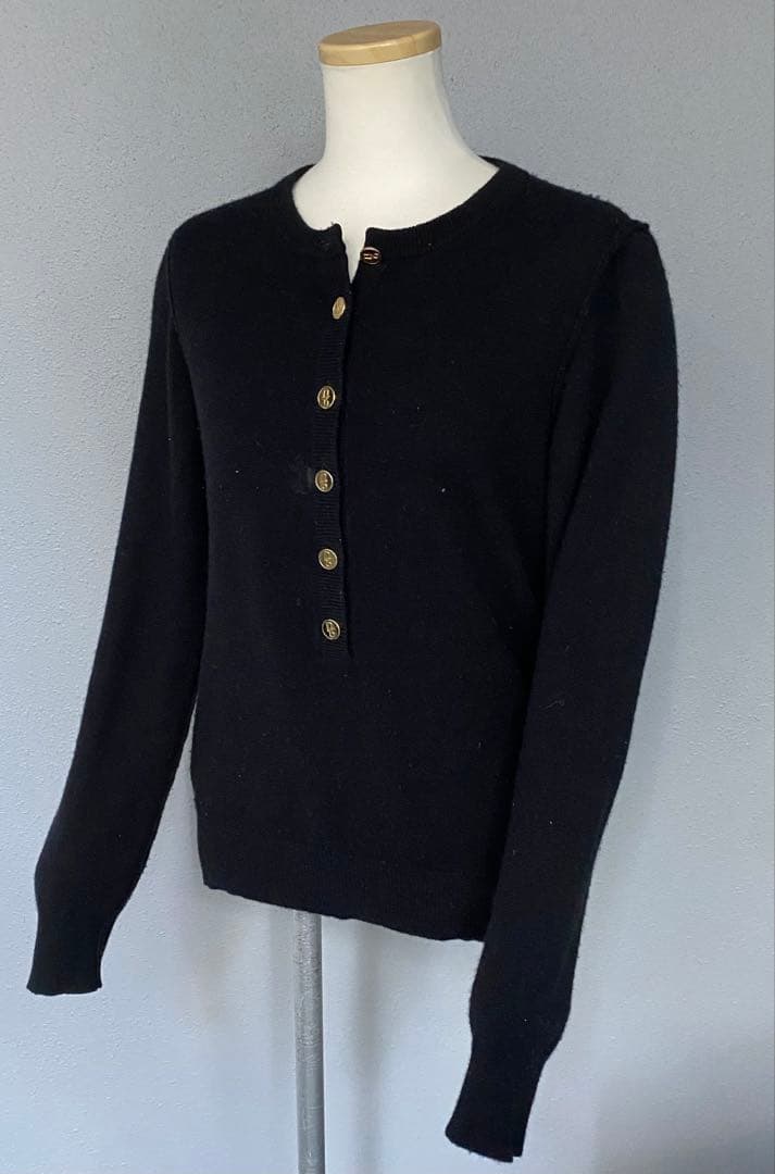 【つな】ドルチェ＆ガッバーナカシミア100%カーディガンDGボタン