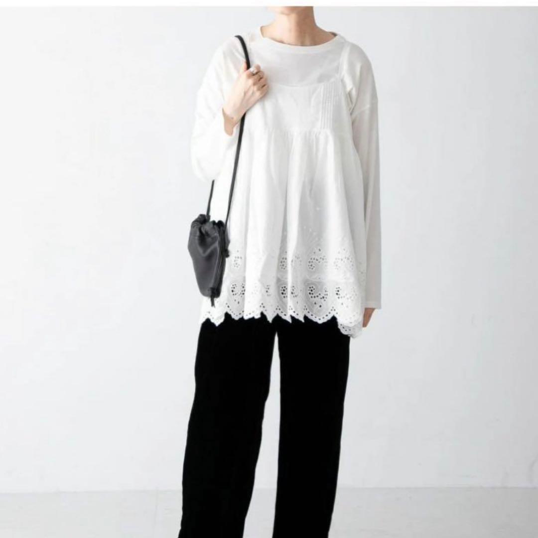 かぐれ スカラップ刺繍キャミソール