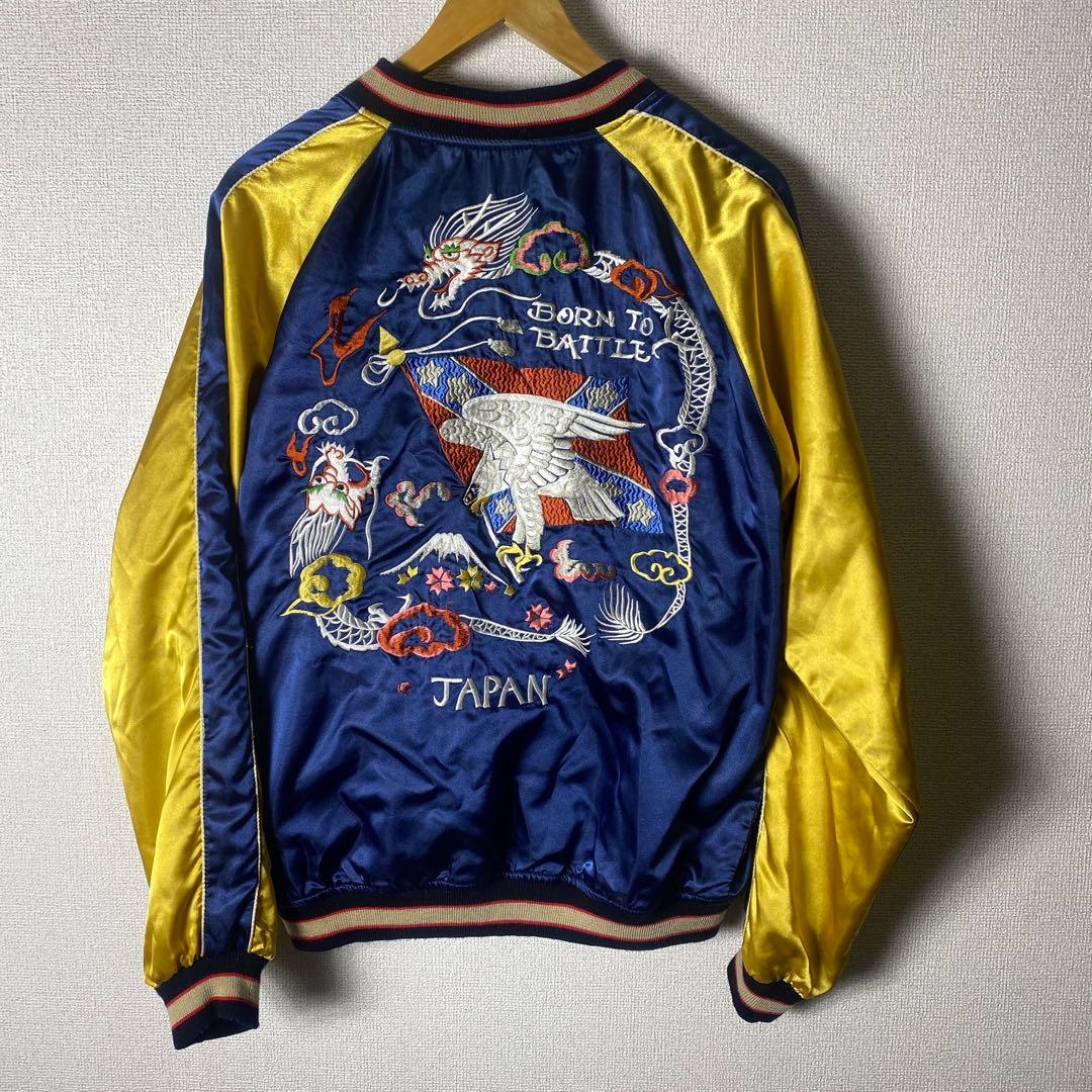 80's〜90's VULCANO スカジャン リバーシブル 龍 鷹 刺繍 - メルカリ
