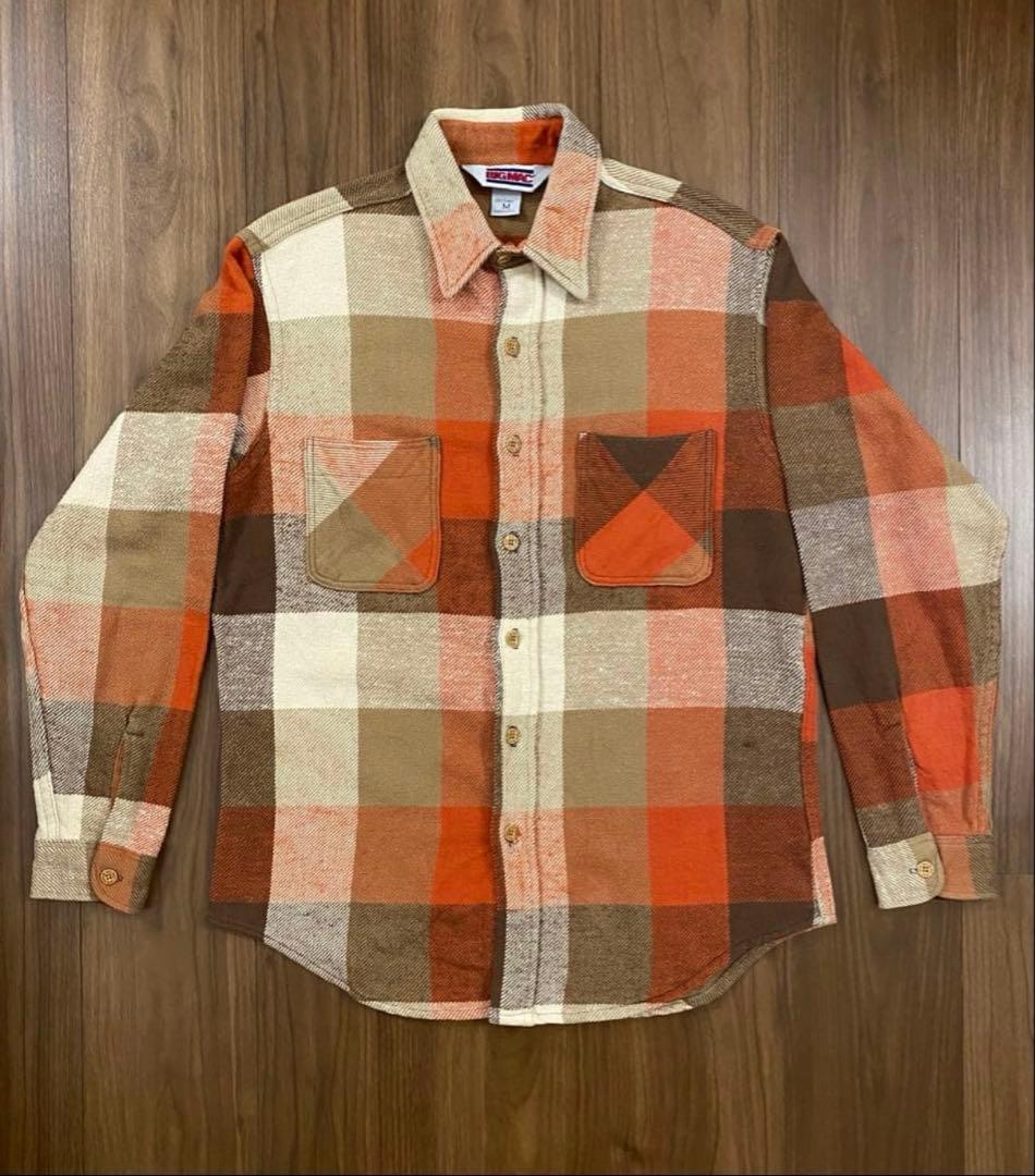 高配色】80s BIG MAC ビッグマック ヘビーネルシャツ アメリカ製 M