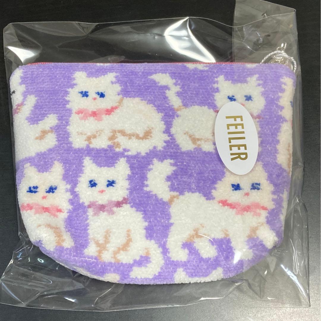 モフモフネコチャン 舟型ポーチM