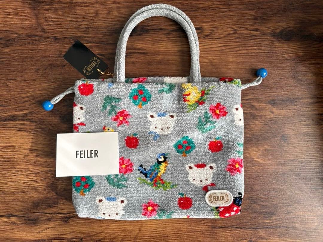 ファミリア×フェイラーコラボ　手付き巾着　巾着　ポーチ　バッグ