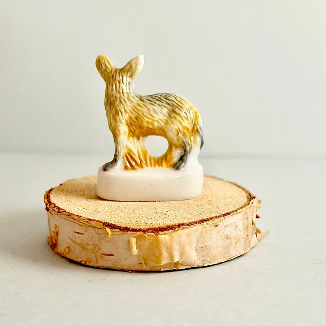 オオミミギツネのフェーブ フェーヴ 陶器 置物 ミニチュア フランス製