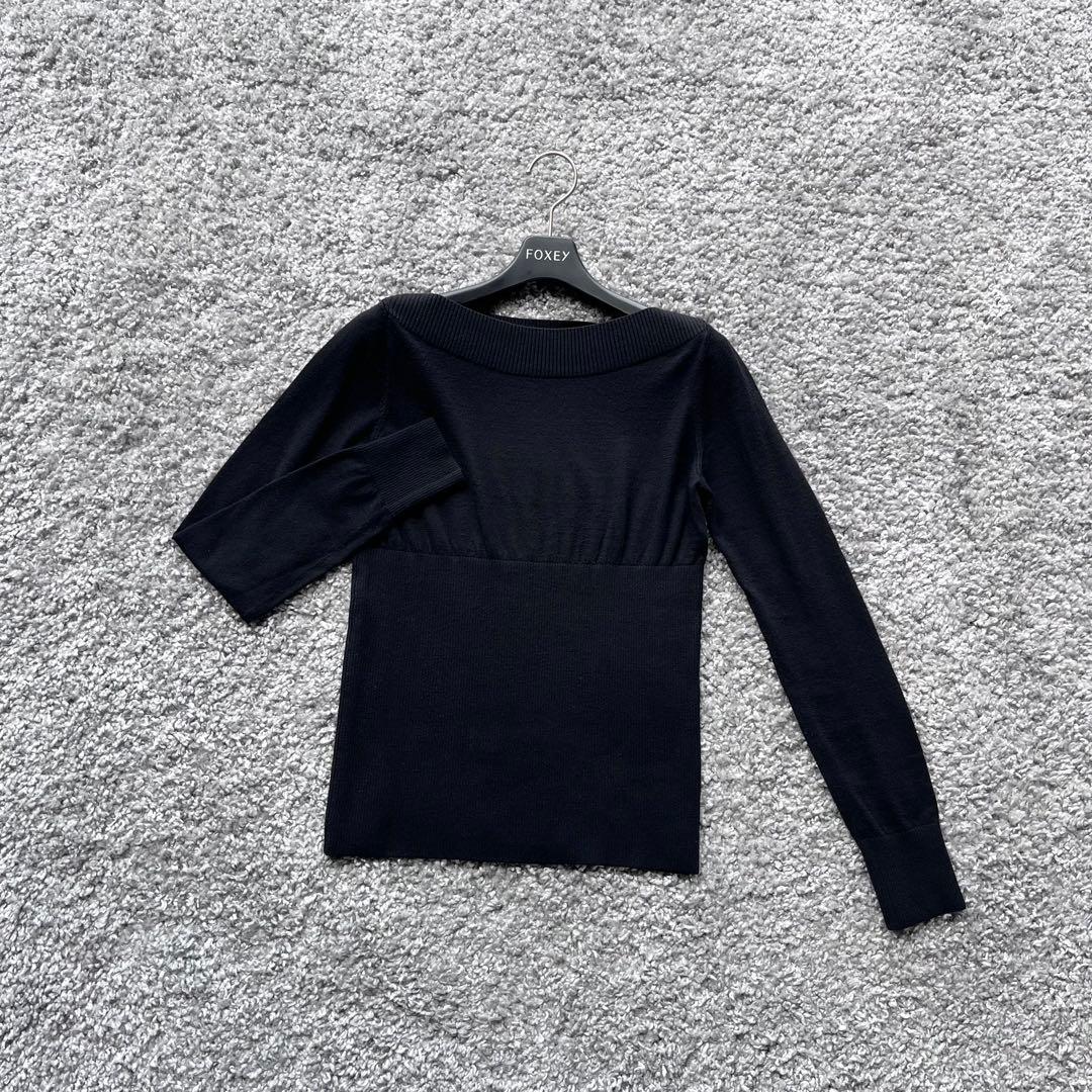 フォクシー 38 ブラック きやせリブニット