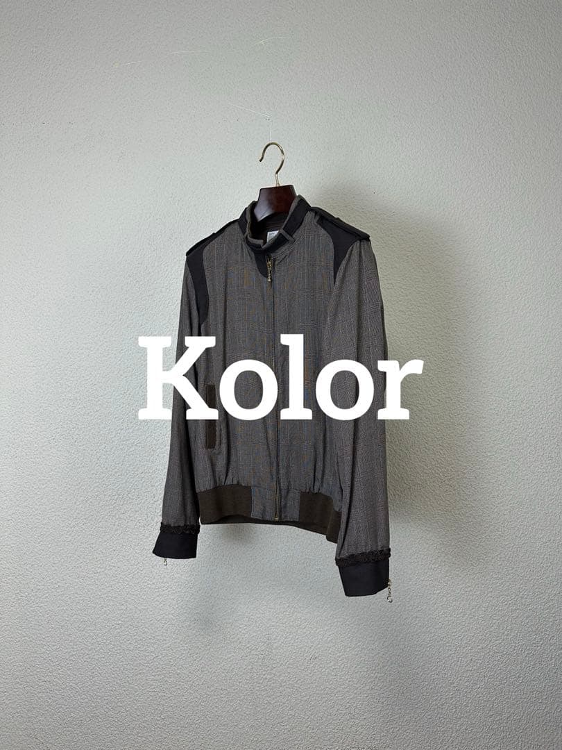 ジャケット・アウター Kolor Rayon Check Swing Top Jacket