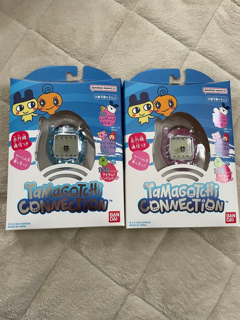 たまごっちコネクション　ぴんくらめ　みずいろらめセット　箱、取説有中古品 Tamagotchi Connection（たまごっち コネクション） みずいろらめ