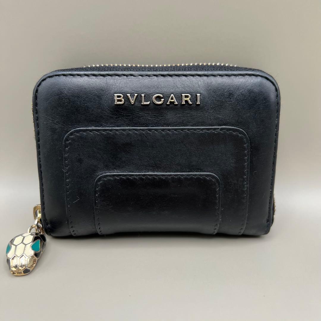 美品】ブルガリ 小銭入れ コインケース セルペンティ 蛇 アニマル バイ