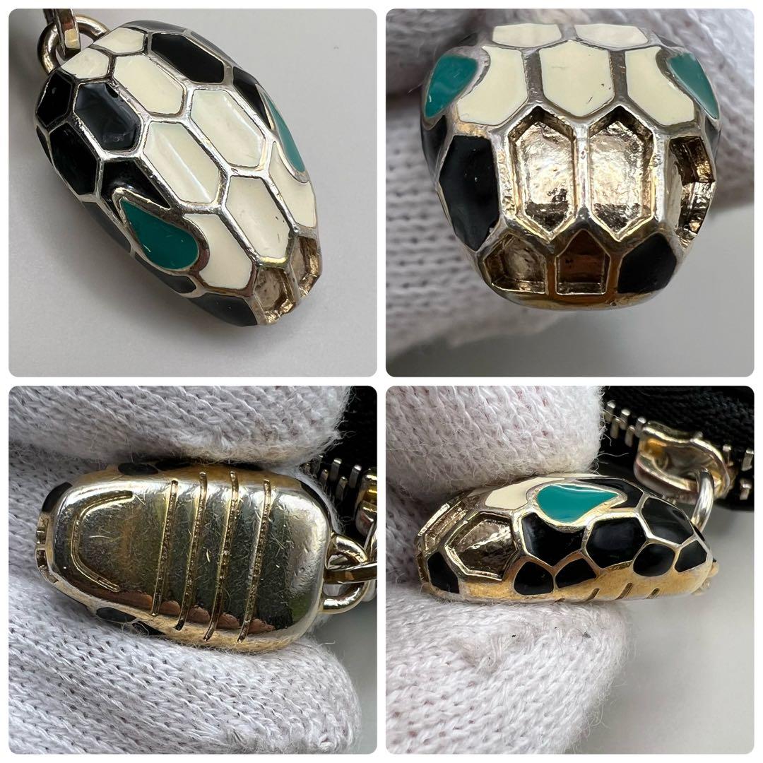 美品】ブルガリ 小銭入れ コインケース セルペンティ 蛇 アニマル バイ