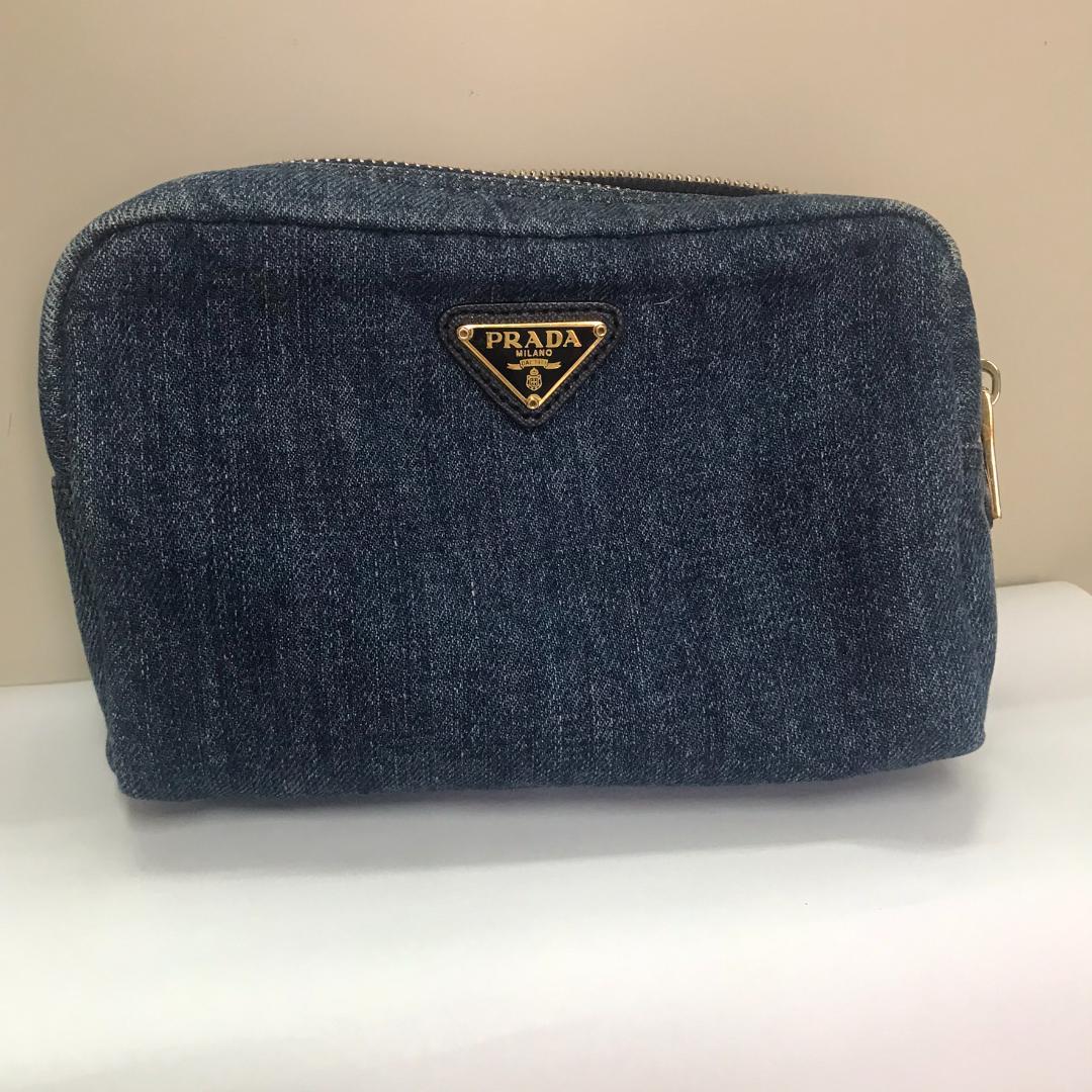 PRADA デニム ポーチ 化粧 メイク インディゴ 楽天市場】プラダ デニム（化粧ポーチ｜レディースバッグ）：バッグ
