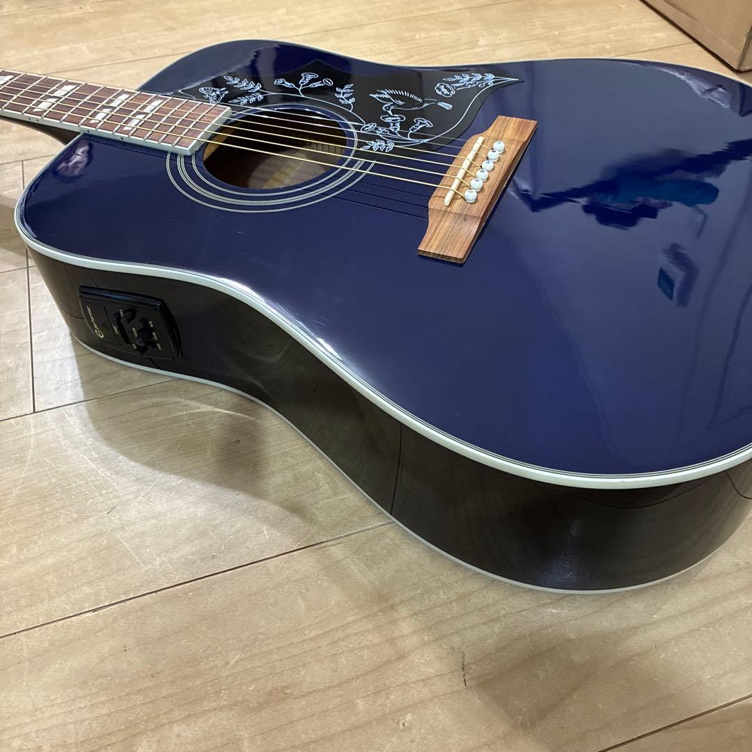 美品）Epiphone Hummingbird PRO エレアコ ネイビー色 - メルカリ
