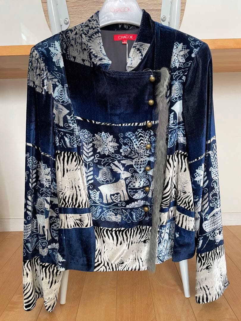 専用 未使用 シルク ラビット毛入ジャケット シャコック