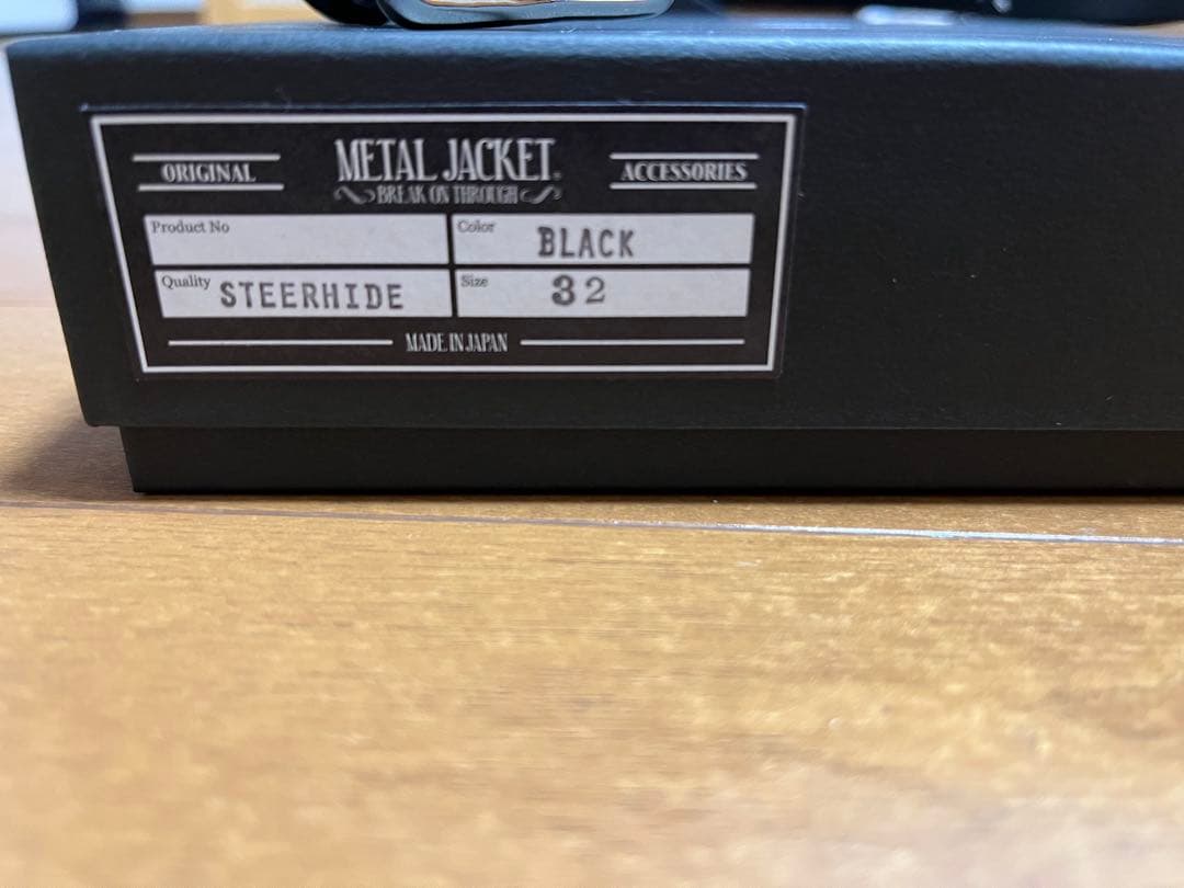 タトゥースタジオヤマダメタルジャケット別注 \"BUG\" レザーベルト 32