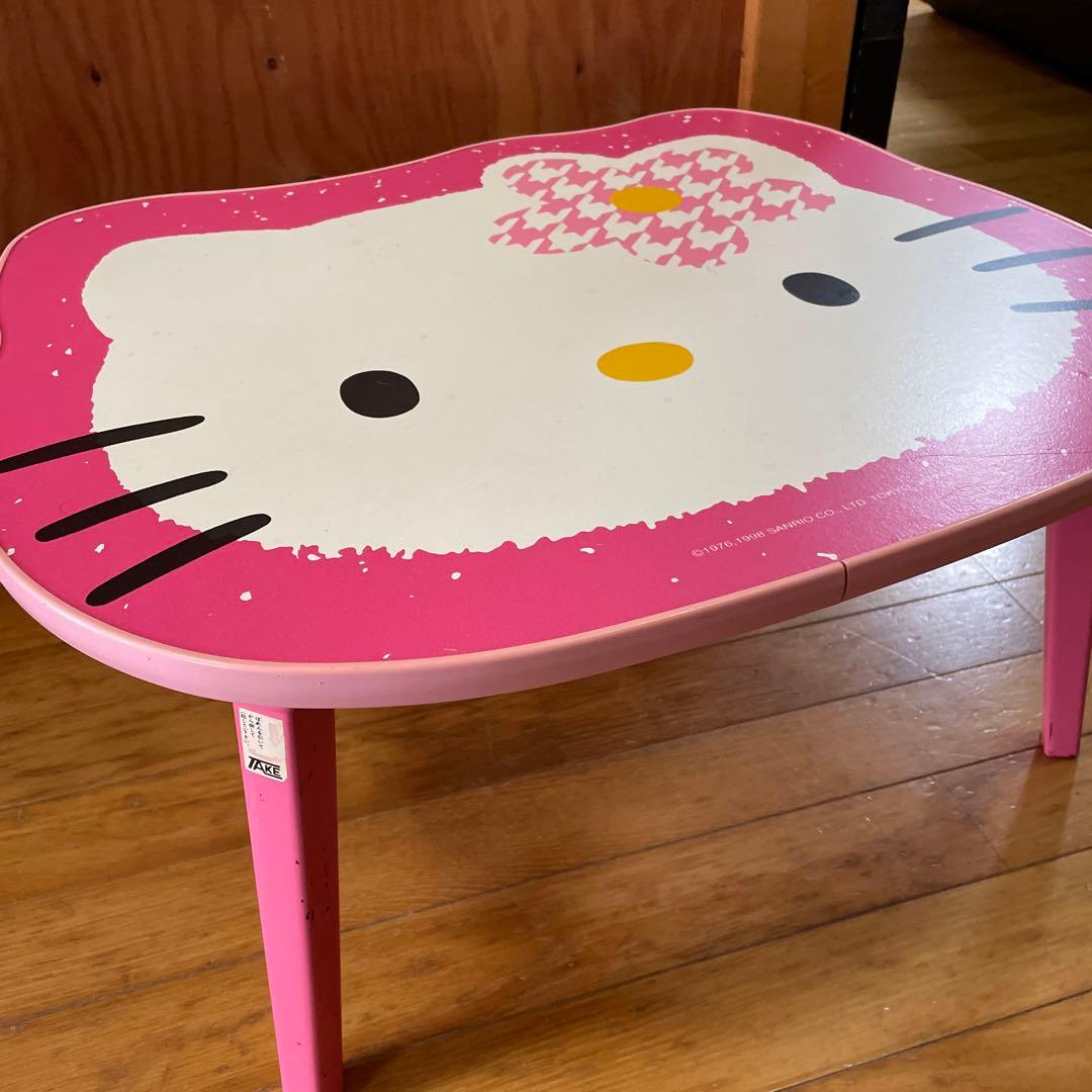 カオハナキティ ハローキティ 折り畳みテーブル ちゃぶ台 平成レトロ