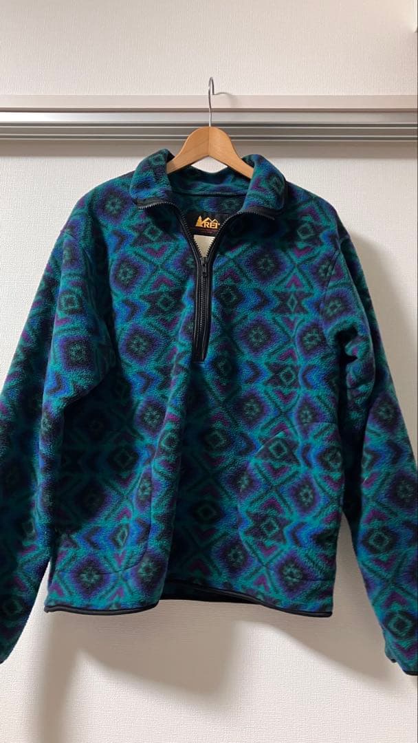 USA製 REI フリースジャケット 総柄 ハーフジップ - メルカリ