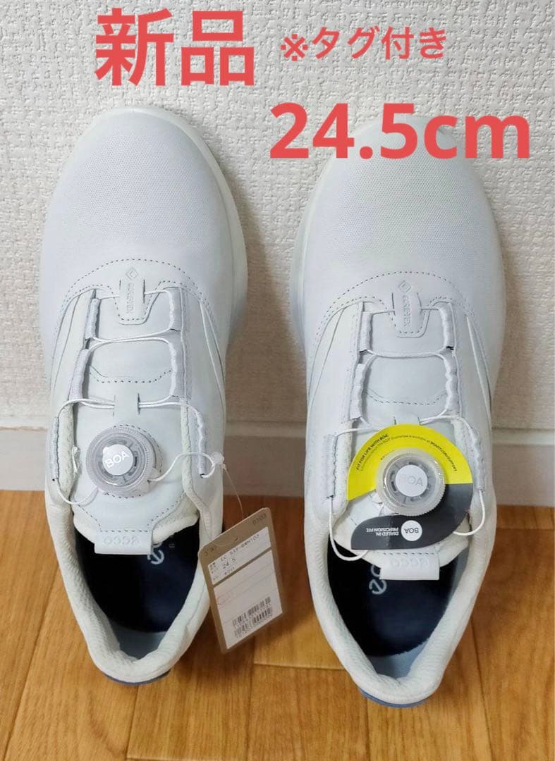 新品 ecco エコー BIOM HYBRID4 ゴルフ シューズ 24.5cm