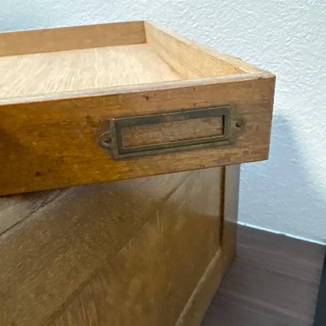 F*y様 木製レターケース 引き出し 6段収納 昭和レトロ 書類入れ 小物