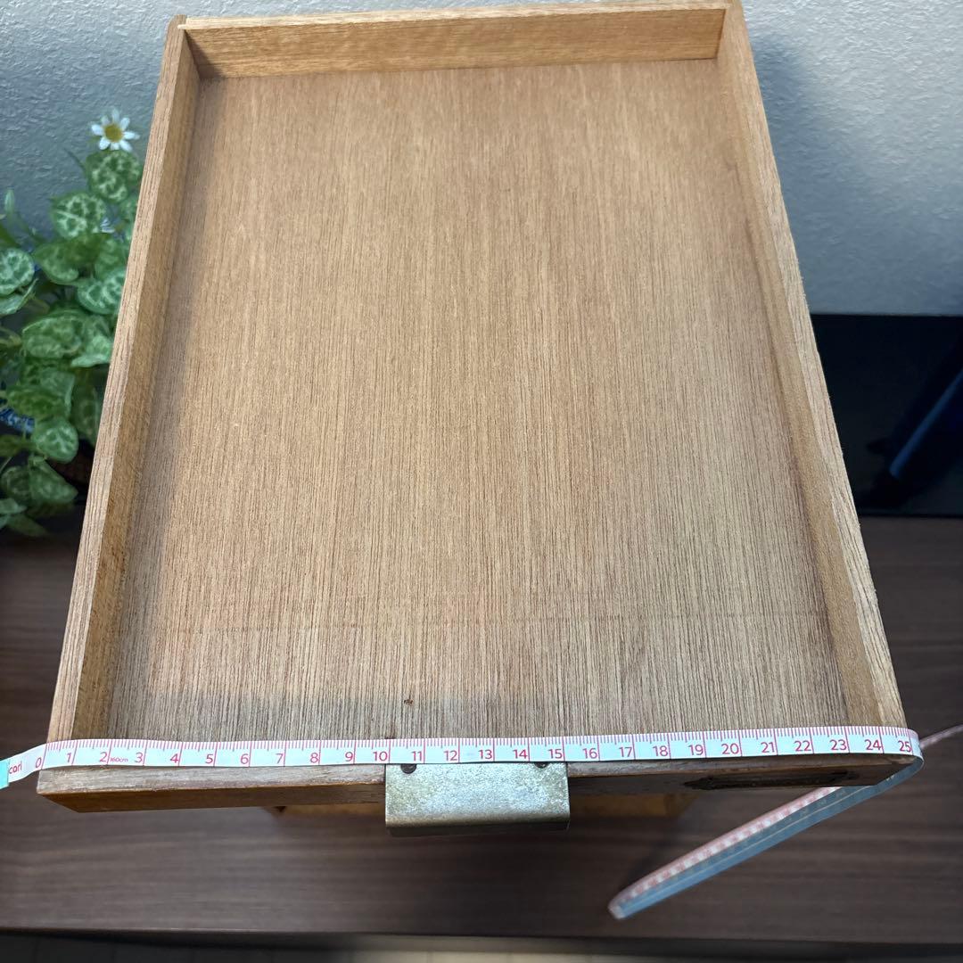 F*y様 木製レターケース 引き出し 6段収納 昭和レトロ 書類入れ 小物