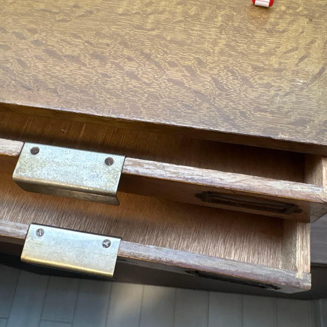 F*y様 木製レターケース 引き出し 6段収納 昭和レトロ 書類入れ 小物