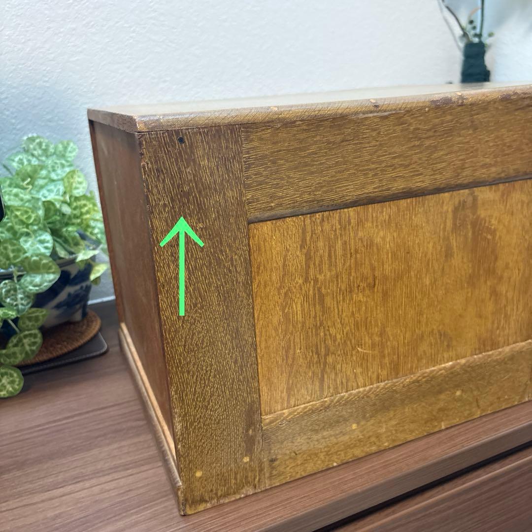 F*y様 木製レターケース 引き出し 6段収納 昭和レトロ 書類入れ 小物