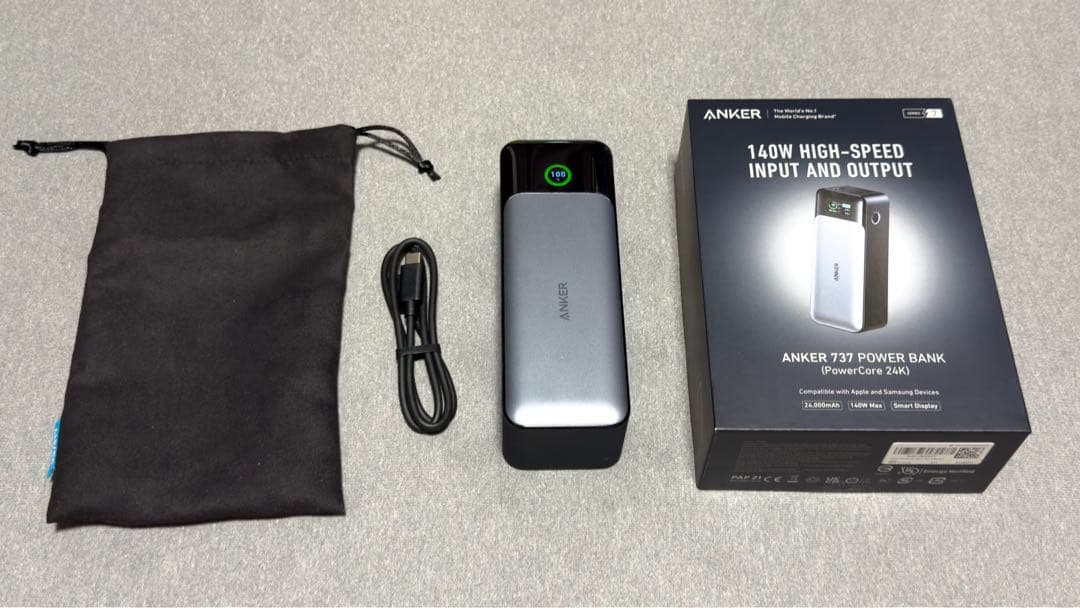 【美品】ANKER 737 Power Bank モバイルバッテリー