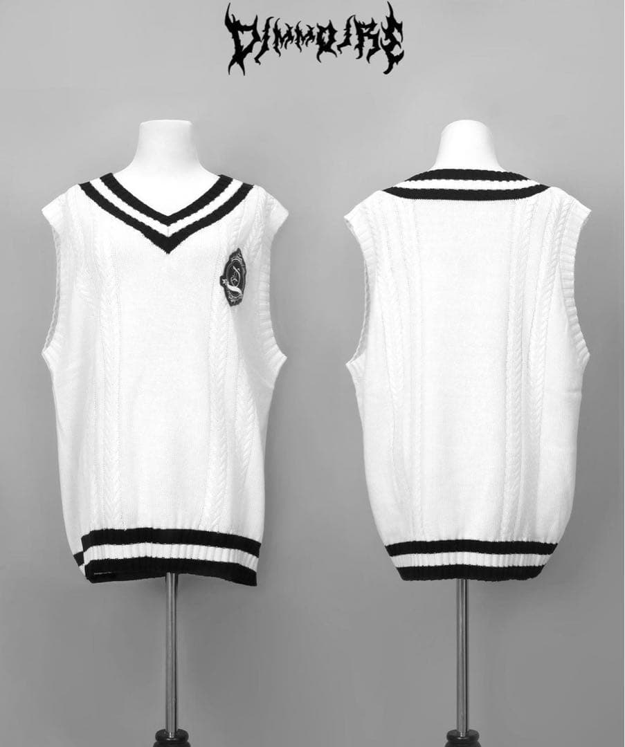 最終値下げ 新品未使用 dimmoire ディムモアール 学園ニットベスト 白