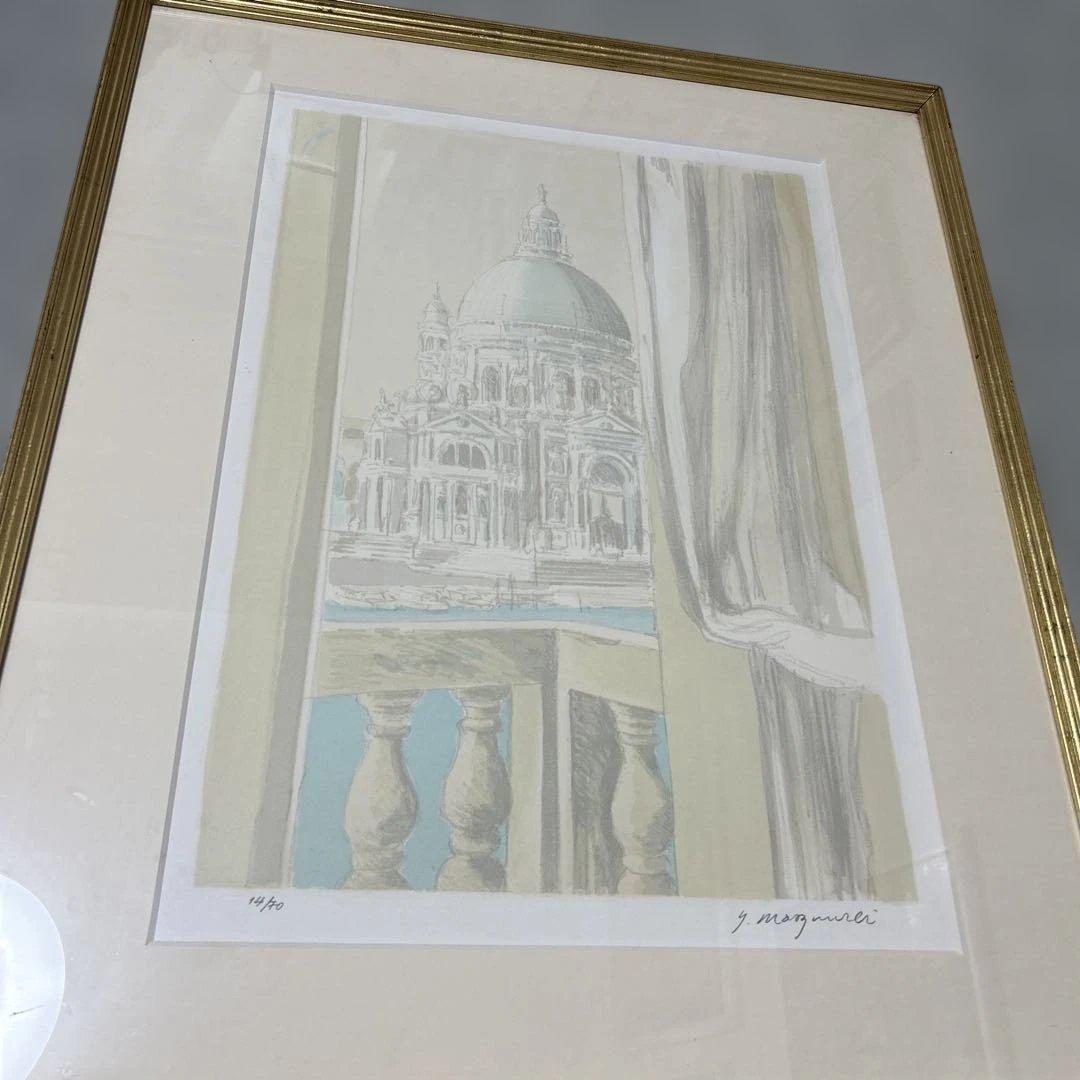 風景画 水彩画 松浦　安弘　カテドラルのある風景