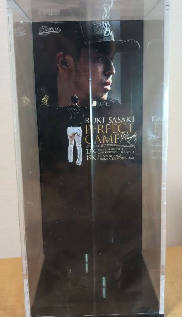 佐々木朗希 完全試合アクリルスタンド＋記念タオル オンラインストア限定】4/22(金)佐々木朗希投手完全試合&奪三振記録