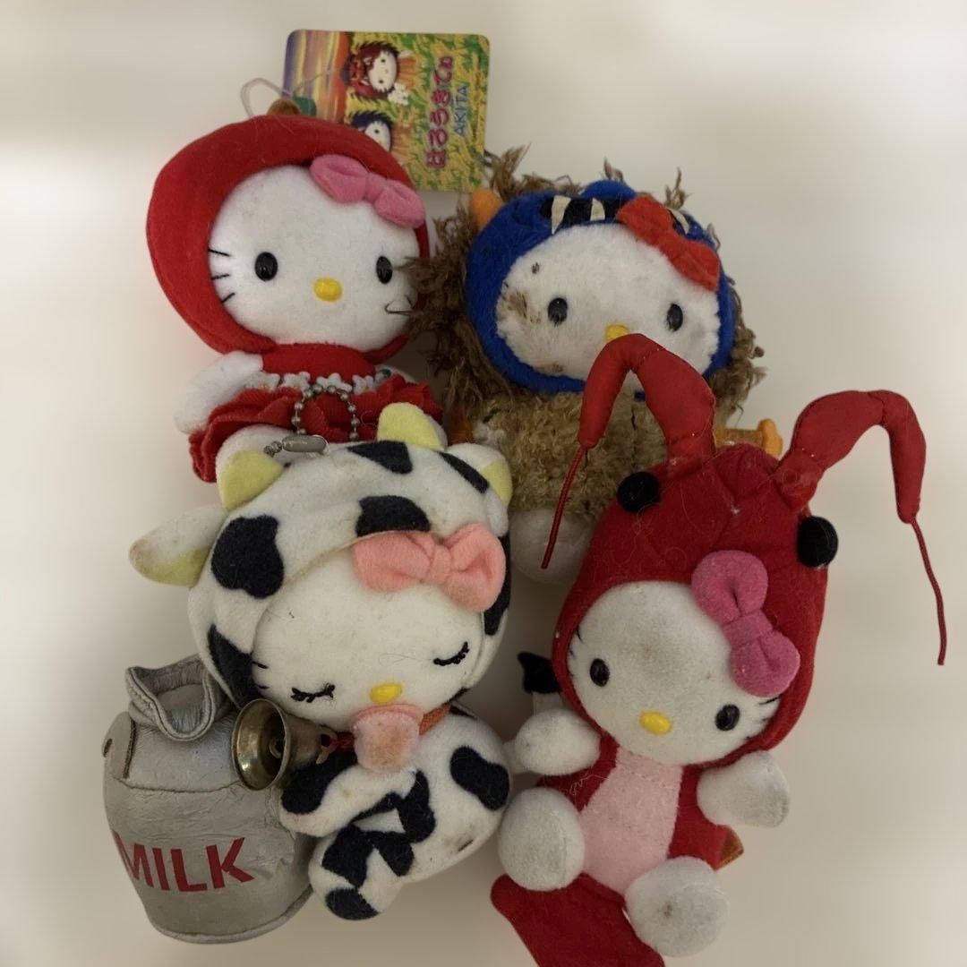 ご当地ハローキティ キーホルダーセット　秋田　信州　牧場　伊豆