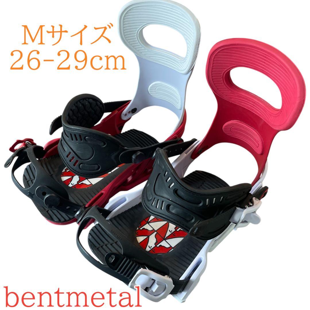 bentl メンズ　ビンディング 赤/白 Mサイズ　26-29cm