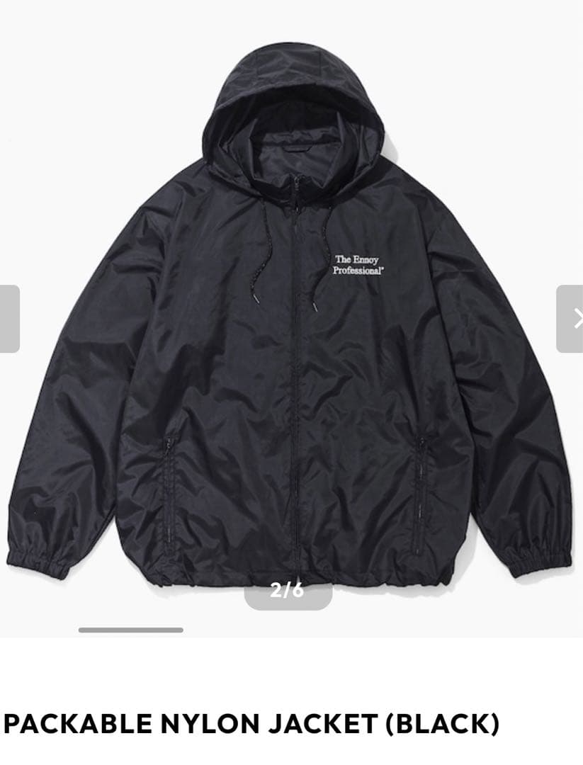 ENNOY PACKABLE NYLON JACKET 黒 L - メルカリ