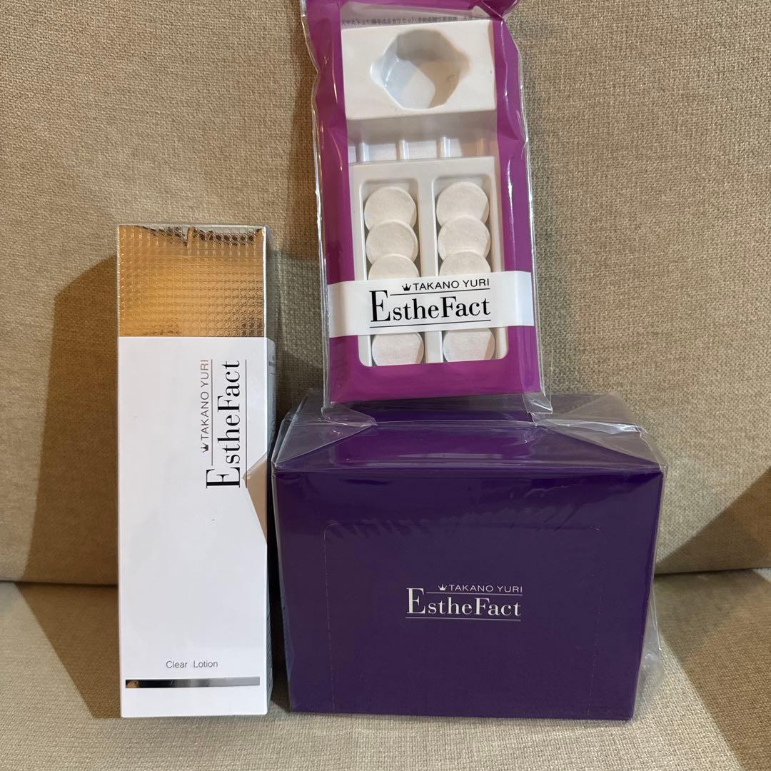 たかの友梨エステファクト☆アクアローションEX、コットン、パック付き