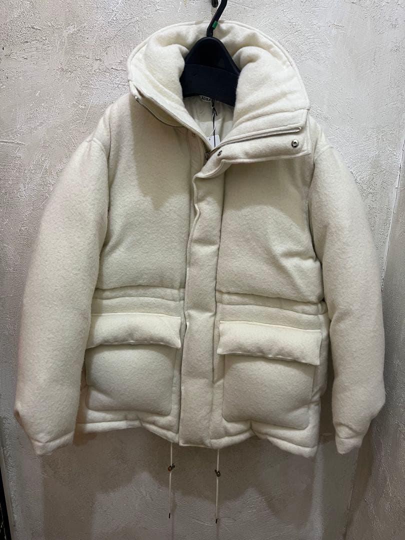 AURALEE ホワイトダウンジャケット　ウールダウン