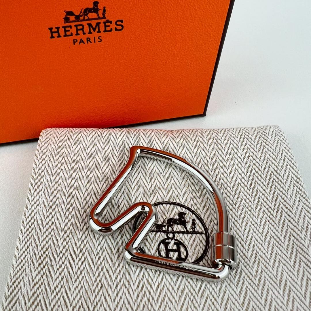 新品　HERMES エルメス　キーホルダー シュヴァル　キーリング　シルバー