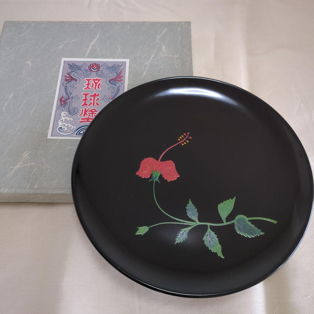 ハイビスカス柄 琉球塗 琉球漆器 皿 1枚 琉球 漆器 - メルカリ