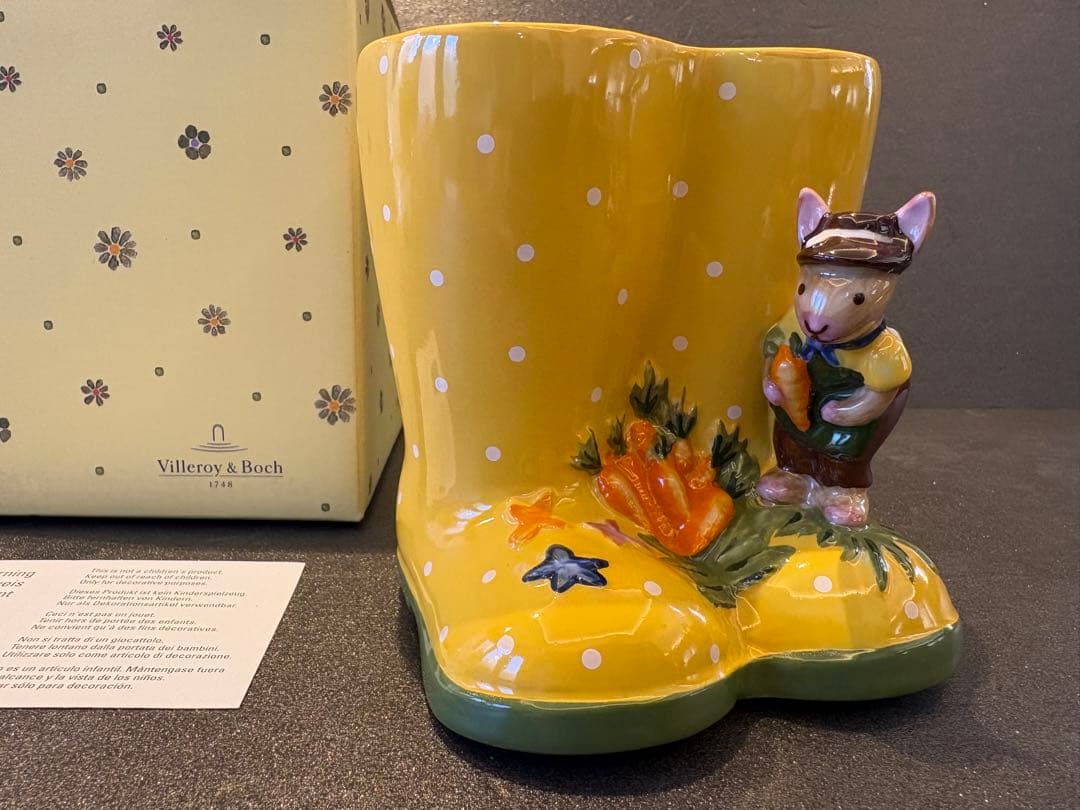 レア箱付】ビレロイ&ボッホ 長靴 うさぎ 置物 イースター - メルカリ