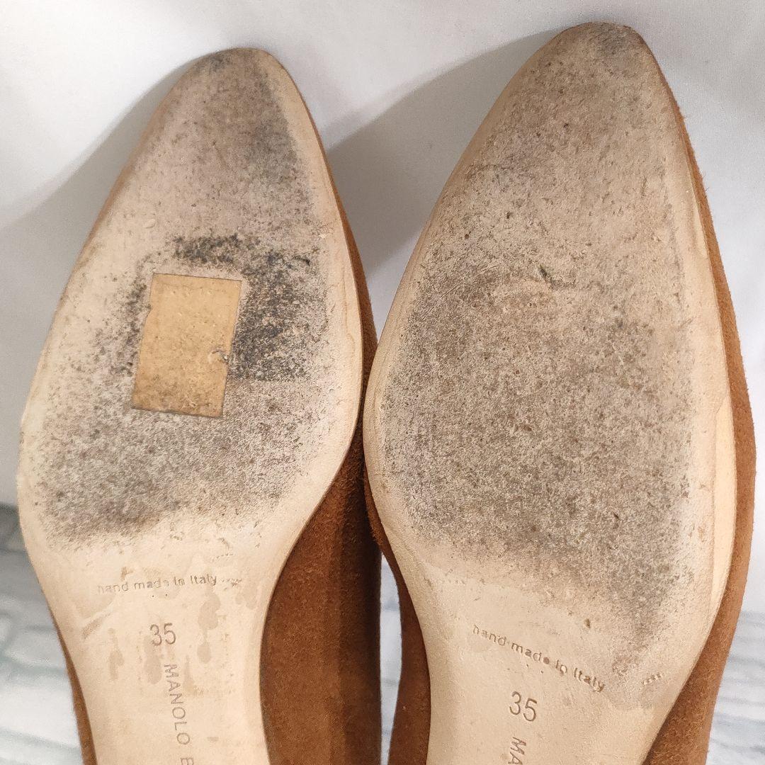 箱保存袋付き美品✨マノロブラニク リストニー スウェード ブラウン 35