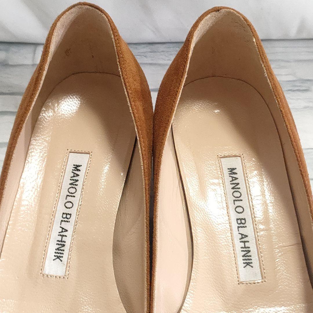 箱保存袋付き美品✨マノロブラニク リストニー スウェード ブラウン 35