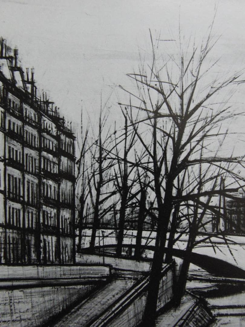 ベルナール・ビュッフェ,希少画集の額装画,オーダーマット付・日本製