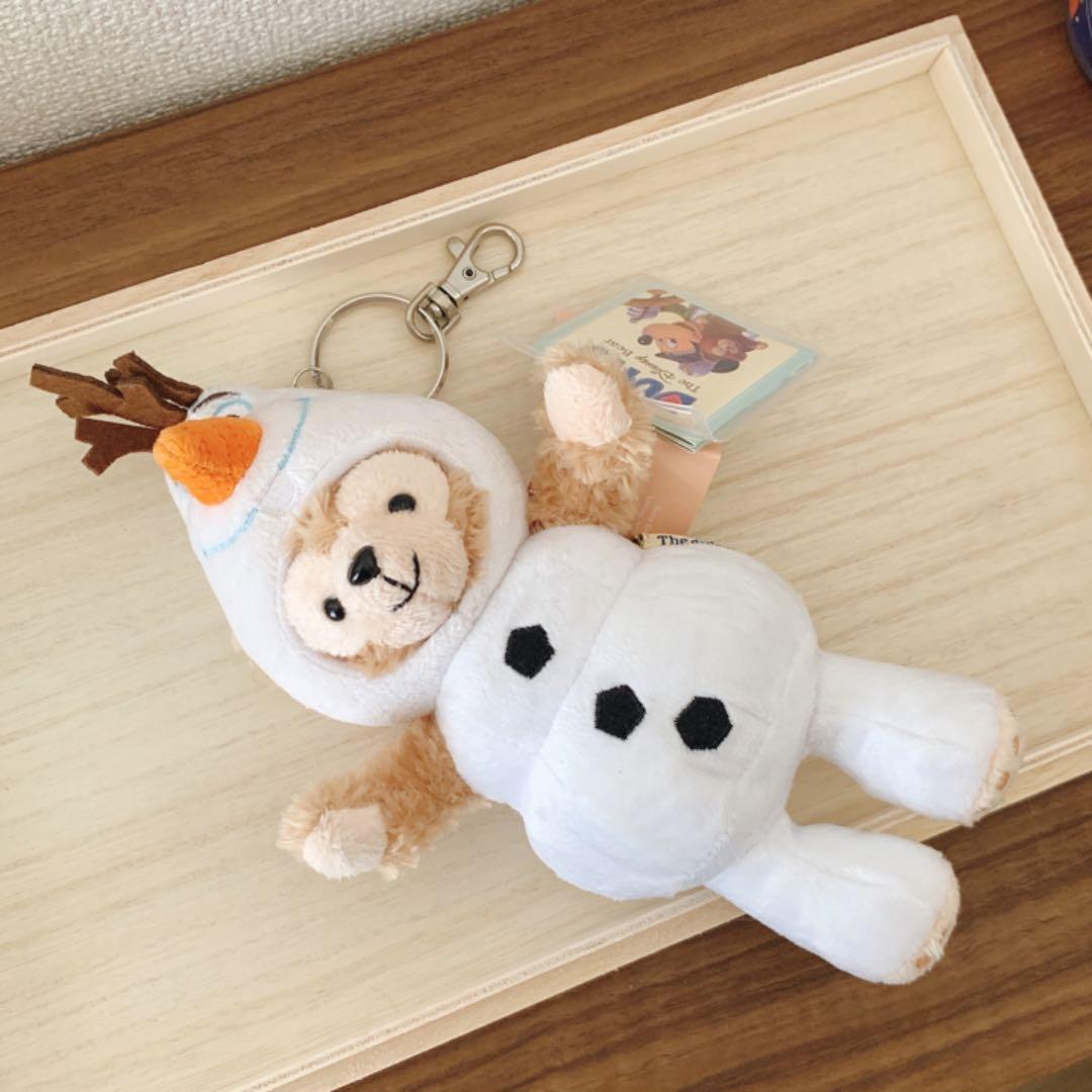 香港ディズニー♡ダッフィー オラフ ぬいぐるみ キーホルダー - メルカリ