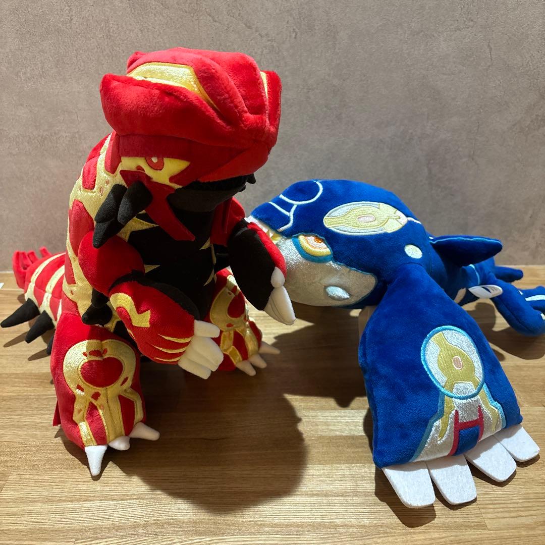 【廃盤/2014年/一点もの】ゲンシグラードン　ゲンシカイオーガ　ぬいぐるみ